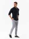 Ombre Clothing Pánská pletená slim košile s dlouhým rukávem Ombre Clothing