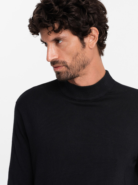 Ombre Clothing Pánský pletený poloviční rolák s viskózou Ombre Clothing