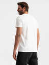 Ombre Clothing Pánské bavlněné tričko s jemnou výšivkou Ombre Clothing
