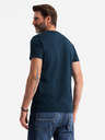 Ombre Clothing Pánské bavlněné tričko s jemnou výšivkou Ombre Clothing