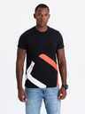 Ombre Clothing Pánské bavlněné tričko s jemnou výšivkou Ombre Clothing