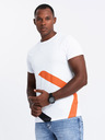 Ombre Clothing Pánské bavlněné tričko s jemnou výšivkou Ombre Clothing