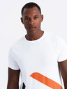 Ombre Clothing Pánské bavlněné tričko s jemnou výšivkou Ombre Clothing
