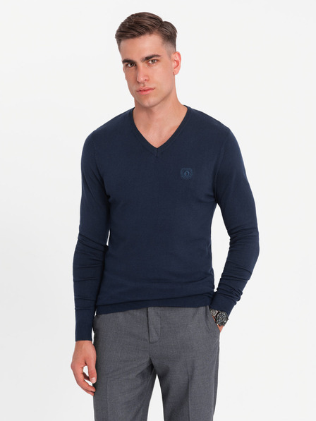 Ombre Clothing Elegantní pánský svetr BASIC s výstřihem do V Ombre Clothing