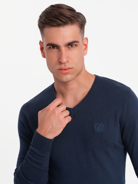 Ombre Clothing Elegantní pánský svetr BASIC s výstřihem do V Ombre Clothing