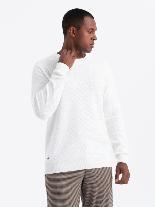 Ombre Clothing Pánský svetr s diamantovým úpletem Ombre Clothing