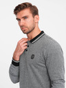 Ombre Clothing Pánské polo tričko s dlouhým rukávem a výšivkou Ombre Clothing