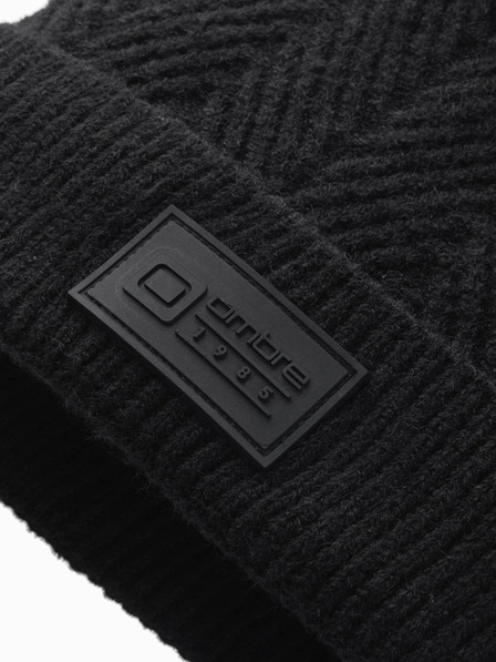 Ombre Clothing Pánská pletená čepice s nášivkou Ombre Clothing