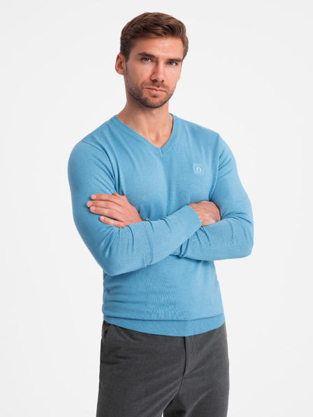 Ombre Clothing Elegantní pánský svetr BASIC s výstřihem do V Ombre Clothing