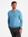 Ombre Clothing Elegantní pánský svetr BASIC s výstřihem do V Ombre Clothing
