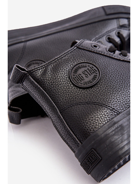 BIG STAR SHOES Pánské zateplené vysoké tenisky se zipem Black Big Star Velikost: