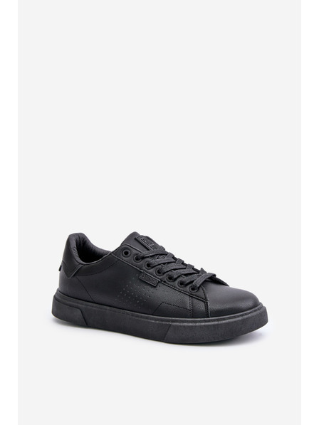 BIG STAR SHOES Tenisky Sneakersy Pánské Z Eko Kůže Big Star OO174117 Černé