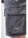 Nebbia Washed volné cargo šortky LEGACY 787 M,red