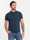 Ombre Clothing Pánská bavlněná polokošile BASIC - černá/tmavě modrá/bílá V1 OM-POBS-0133 Ombre Clothing