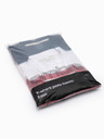 Ombre Clothing Pánská bavlněná polokošile BASIC - tmavě modrá/bílá/červená V3 OM-POBS-0133 Ombre Clothing