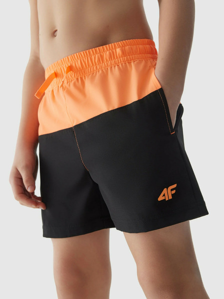 4F Chlapecké plážové šortky typu boardshorts 4F - oranžové