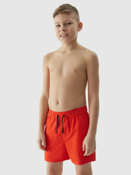 4F Chlapecké plážové šortky typu boardshorts 4F - červené