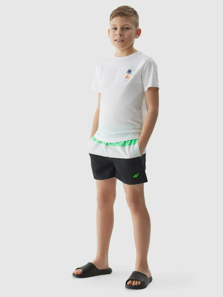 4F Chlapecké plážové šortky typu boardshorts 4F - zelené