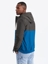 Ombre Clothing Pánská lehká barevná sportovní bunda s fleecem modrá Ombre Clothing
