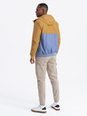 Ombre Clothing Pánská lehká barevná sportovní bunda s fleecem modrá Ombre Clothing