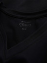 Ombre Clothing Pánské tričko s výstřihem do V SLIM FIT s elastanem a potiskem černá Ombre Clothing