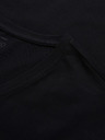 Ombre Clothing Pánské tričko s výstřihem do V SLIM FIT s elastanem a potiskem černá Ombre Clothing