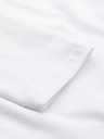Ombre Clothing Pánské tričko SLIM FIT s dlouhým rukávem, elastanem a potiskem bílá Ombre Clothing