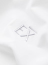 Ombre Clothing Pánské tričko SLIM FIT s elastanem a potiskem bílá Ombre Clothing