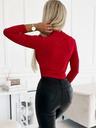 numoco Červené dámské body s psaníčkovým výstřihem Numoco