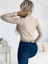 numoco Béžové dámské body s psaníčkovým výstřihem Numoco