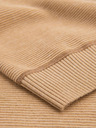 Ombre Clothing Pánský pletený svetr RELAXED FIT se vzorem béžová Ombre Clothing
