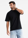 Ombre Clothing Pánské tričko LOOSE FIT s kapsou černé Ombre Clothing