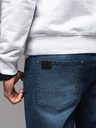 Ombre Clothing Pánské kalhoty JOGGERY s cargo kapsami na zip modrá Ombre Clothing