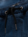 Ombre Clothing Pánské kalhoty JOGGERY s cargo kapsami na zip modrá Ombre Clothing