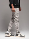 Ombre Clothing Pánské kalhoty JOGGERY s cargo kapsami na zip šedá Ombre Clothing