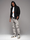 Ombre Clothing Pánské kalhoty JOGGERY s cargo kapsami na zip šedá Ombre Clothing
