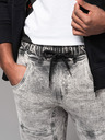 Ombre Clothing Pánské kalhoty JOGGERY s cargo kapsami na zip šedá Ombre Clothing