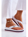 BIG STAR SHOES Women's flip-flops on the wedge Big Star bílá