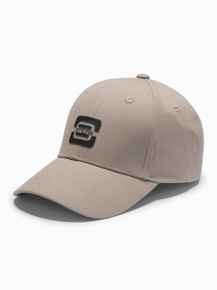 Ombre Clothing Pánská baseballová čepice s logem šedá Ombre Clothing