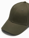 Ombre Clothing Pánská kšiltovka s kšiltem a ozdobnou výšivkou khaki Ombre Clothing