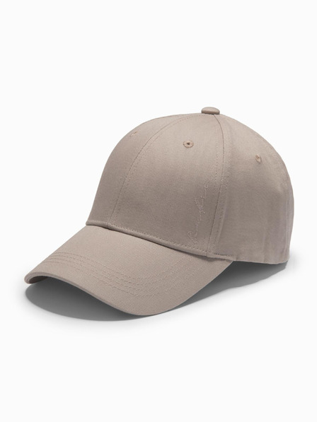 Ombre Clothing Pánská baseballová čepice s ozdobnou výšivkou béžová Ombre Clothing