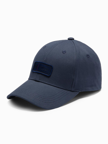 Ombre Clothing Pánská baseballová čepice s nášivkou tmavě modrá Ombre Clothing