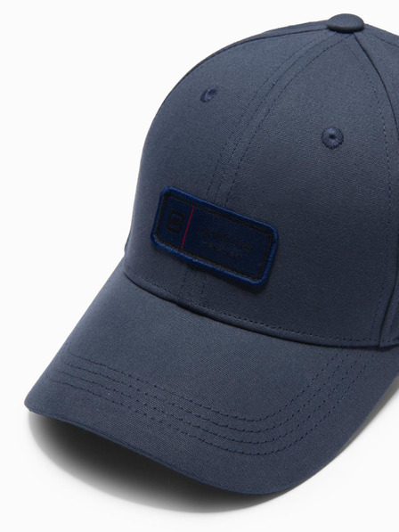 Ombre Clothing Pánská baseballová čepice s nášivkou tmavě modrá Ombre Clothing