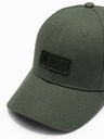 Ombre Clothing Pánská kšiltovka s kšiltem a nášivkou khaki Ombre Clothing