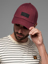 Ombre Clothing Pánská kšiltovka s kšiltem a obdélníkovou nášivkou vínová Ombre Clothing