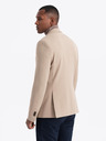 Ombre Clothing Elegantní pánské sako z vlněné směsi béžové Ombre Clothing