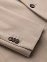 Ombre Clothing Elegantní pánské sako z vlněné směsi béžové Ombre Clothing