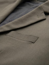 Ombre Clothing Elegantní pánské sako z vlněné směsi khaki Ombre Clothing