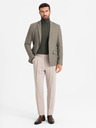 Ombre Clothing Elegantní pánské sako z vlněné směsi khaki Ombre Clothing