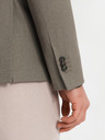 Ombre Clothing Elegantní pánské sako z vlněné směsi khaki Ombre Clothing